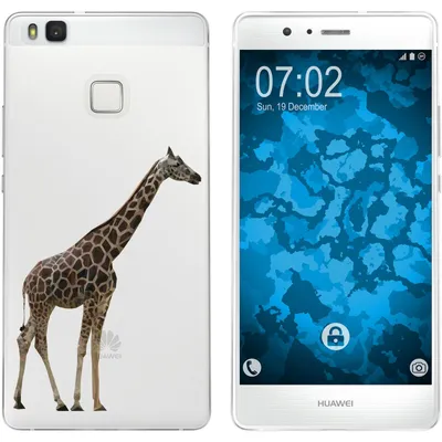 Produktbild von PhoneNatic Case kompatibel mit Huawei P9 Lite Silikon-Hülle Vektor Tiere Giraffe M8