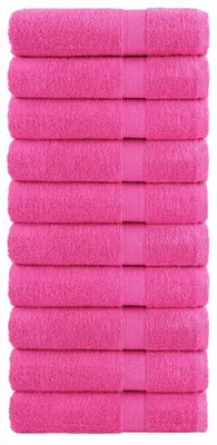 Zdjęcie produktu dla vidaXL Ręczniki Premium SOLUND 10 szt. różowe 50x100 cm 600 g/m²