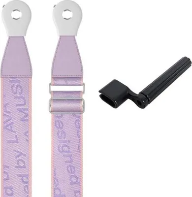 Produktbild von Lava Music Gitarrengurt Ideal Strap 2 Lila mit Saitenkurbel