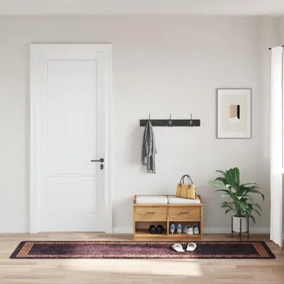 Produktbild von vidaXL Teppich Waschbar 80x300 cm Schwarz und Golden