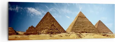 Produktbild von Bild auf Leinwand - Leinwandbild - Pyramide Wüste Sand - 160x50cm - Wand Bild - Wanddeko - Leinwanddruck - Bilder - Kunstdruck - Wanddekoration - Leinwand bilder - Wandkunst - AB160x50-0211