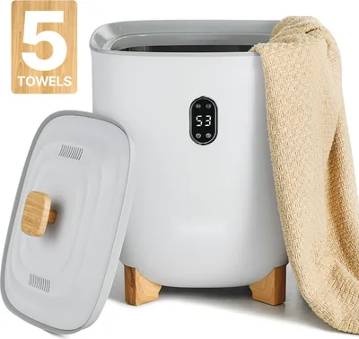 Immagine prodotto di Scaldasalviette - Secchio 25 L - Display a LED - Timer e temperatura regolabili - Spegnimento automatico - Per bagno e lavanderia