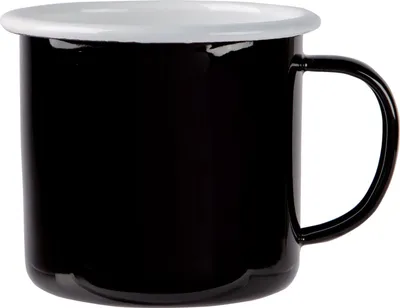 Produktbild von Argon Ta Farbige Emaille-Tasse – 375 ml – Schwarz