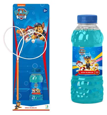 Immagine prodotto di Set per bolle di sapone Paw Patrol + ricarica da 0,45 L su cartoncino 15x42x12 cm