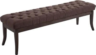 Obrázok produktu pre Lavica Ramses 150 - látka, nohy antik tmavé - Hnedá
