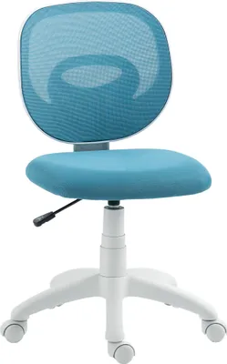 Produktbild von Bürostuhl Ergonomischer Schreibtischstuhl mit C-förmiger Rückenstütze, Höhenverstellbar Blau