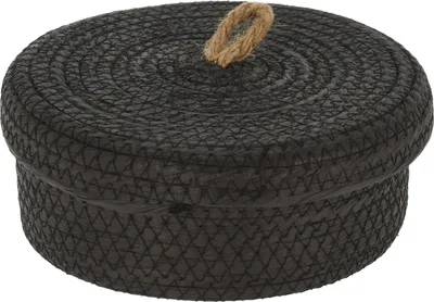 Immagine prodotto di Cestino BlackTwist L (26×10 cm) - nero, con coperchio