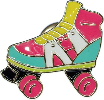 Produktbild von Rollschuh Pin Brosche Miniblings Anstecknadel Rollerskates Disco Retro Roller