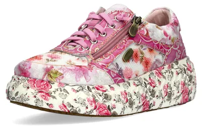 Produktbild von Laura Vita Damen Sneaker Plateau Pailletten Floral SODAO 51, Größe:37 EU, Farbe:Rosa