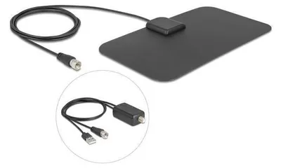 Obrázek produktu pro DELOCK DAB+ DVB-T2 Antenne F Stecker 5 - 25 dB aktiv