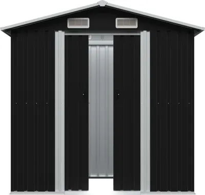 Produktbild von "Winterschlussverkauf "Gartenschrank/Gerätehaus Moderner design - Geräteschuppen - Garagenzelt Anthrazit Stahl 204x132x186 cm NeuMöbel 5234897