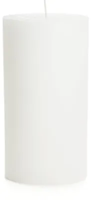 Zdjęcie produktu dla Świeca w stylu rustykalnym – biała – 10 x 28 cm