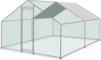 Immagine prodotto di TolleTour pollaio 3x3x2m pollaio galvanizzato gabbia per conigli casa per pollame gabbia tetto