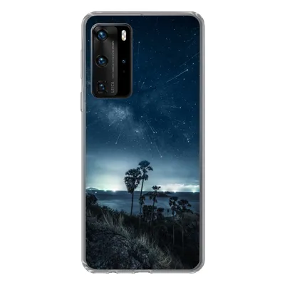 Produktbild von MuchoWow® Handyhülle Schutzhülle Hülle für Huawei P40 Pro Sternenhimmel - Meer - Tropisch - Jungen - Mädchen - Kinder Silikon Softcase Handy Hülle - Schutz