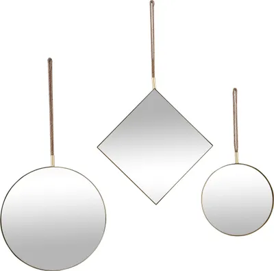 Immagine prodotto di set di 3 specchi Specchio da parete Specchio decorativo Specchio per il trucco Specchio cosmetico
