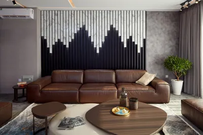 Image de Grand canapé 4 places pour le salon en marron avec coussins moelleux Nouveau modèle