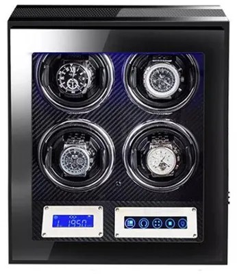 Produktbild von iUni Automatik-Uhrenkasten, Luxus-Uhrenbeweger 4 Carbon