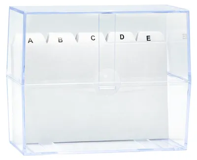 Imagen del producto de Caja de fichas A6 - Índice A-Z - Transparente - 250 fichas