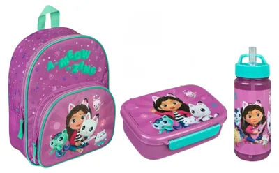Image de L'ensemble scolaire Gabby's Dollhouse : sac à dos et trousse de déjeuner, Image générée par une IA