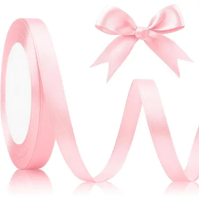 Immagine prodotto di Nastro in raso rosa, 10 mm di larghezza, 22 metri. Ideale per decorazioni, confezioni regalo e realizzazione di fiocchi