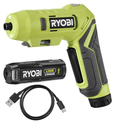 Produktbild von RYOBI 4 V USB-LITHIUM Akku-Knickschrauber RSDP4-120G, max. Drehmoment 5 Nm, inkl