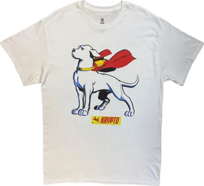 Produktbild von DC Comics - "Superman Krypto Cape" T-Shirt für Herren/Damen Uni RO15432 (M) (Weiß)