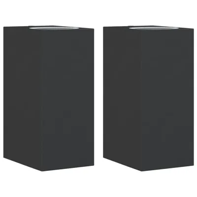 Produktbild von vidaXL Außenwandleuchten 2 Stk. Schwarz Aluminiumdruckguss