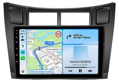 Obrázek produktu pro Rádio 9 palců 6+128 GB Android autorádio pro Toyota Yaris XP90 2005-2012 Bezdrátové CarPlay Android Auto 4G WiFi GPS navigace 8 jader RDS DSP DAB+ BT