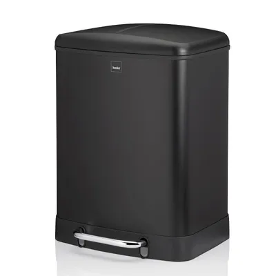 Produktbild von Abfalltrennkorb, 2 x 12 l, 37 x 34 x 50 cm, schwarz Davino / Kela
