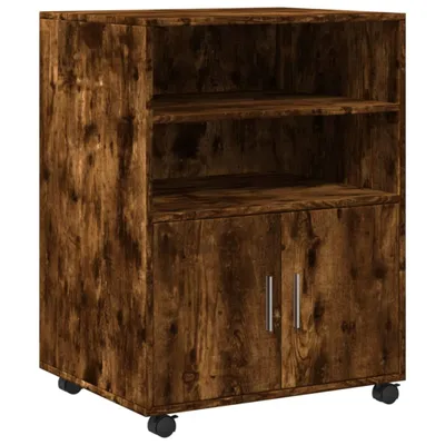 Produktbild von vidaXL Rollschrank Räuchereiche 60x48x81 cm Holzwerkstoff