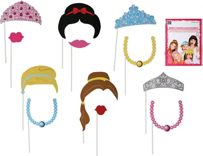 Produktbild von Prinzessinen-Accessoires für lustige Fotos (12er Packung)