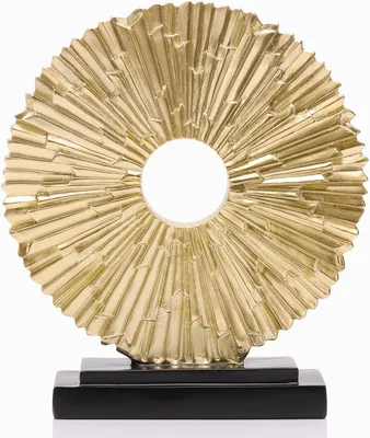 Productafbeelding van Decoratie beeld goud, handgemaakte abstracte sculptuur, voor woonkamer
