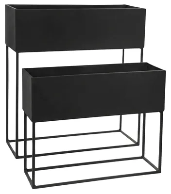 Produktbild von Längliche Blumenständer Loft aus Metall TINO, 2er-Set