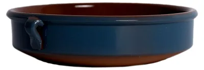 Produktbild von Terrakotta Tonschale, Blaue Cazuela mit 20 cm Durchmesser
