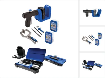 Image de KREG Pocket Hole Jig 520 PRO Gabarit de perçage  + Station de base + Foret étagé + Embout + Vis + Serre-joint
