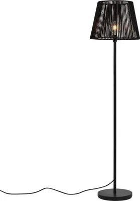 Produktbild von Outdoor Stehleuchte Schwarz mit Schwarzem Seilschirm IP44 Virginia Jayla