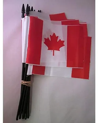 Kanada Stokvlag 15x10 cm Polyester Handflagge
