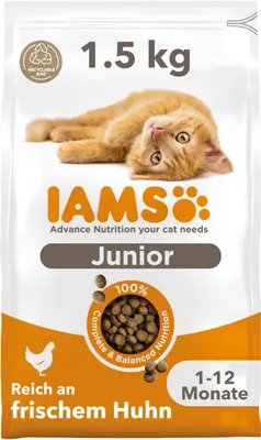 Produktbild von IAMS Trockenfutter mit Huhn für Kitten im Alter von 1-12 Monaten, 1,5 kg