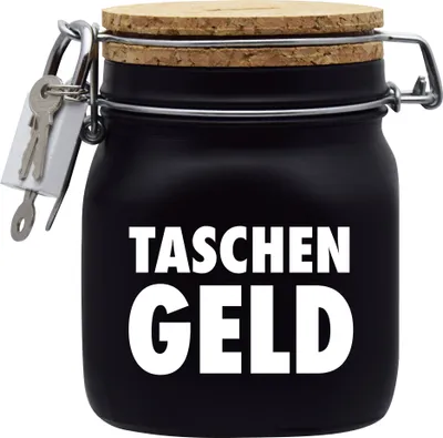 Produktbild von Spardose Geld Geschenk Ideen Taschen Geld Schwarz Größe M 0.75 Liter