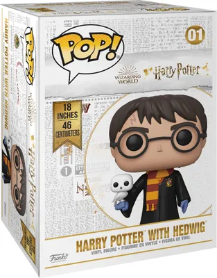 Produktbild von Harry Potter - Harry Potter mit Hedwig 18" 48cm Zoll Super Sized 01 - Funko Pop! -