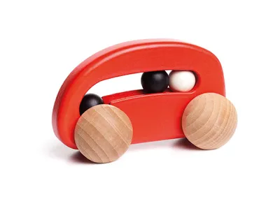 Produktbild von Motorikspielzeug 'Car With Beads', Rot