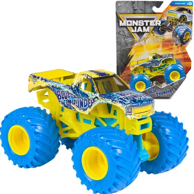 Image de Véhicule Monster Jam Cars Monster Truck Blue Thunder à l'échelle 1:64