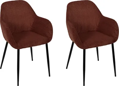 Image de Fauteuil Cotele Scott Terracotta - Lot De 2