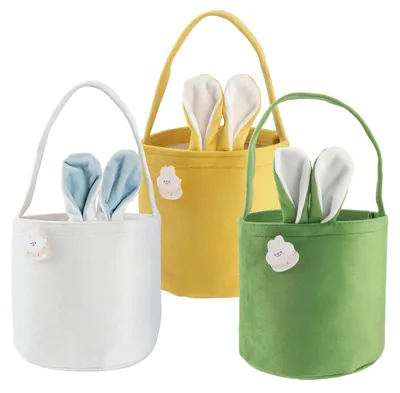 Image de Petits paniers de Pâques avec anse - Lot de 3 - Nids de Pâques à remplir