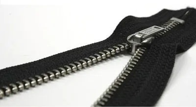 Zdjęcie produktu dla Zamek metalowy nierozdzielczy 18 cm CZARNY SREBRNY