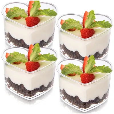 Immagine prodotto di Coppette da dessert a forma di cuore, 130 ml, set da 4