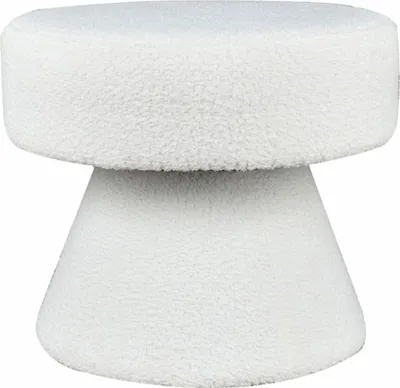 Zdjęcie produktu dla Casa Padrino Taboret biały Ø 52 x wys. 46 cm - Okrągły taboret do salonu
