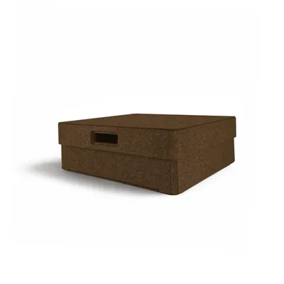 Produktbild von Aufbewahrungsbox CLASSIC Filz 35 x 38 x 13 cm mit Deckel in hellbraun meliert