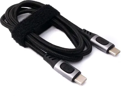 Produktbild von SYSTEM-S USB 3.1 Gen 2 Kabel 200 cm Typ C Stecker zu Stecker geflochten