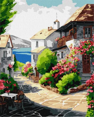 Produktbild von Gemälde BY NUMBERS MIT RAHMEN Gemälde -Seestadt 40x50cm